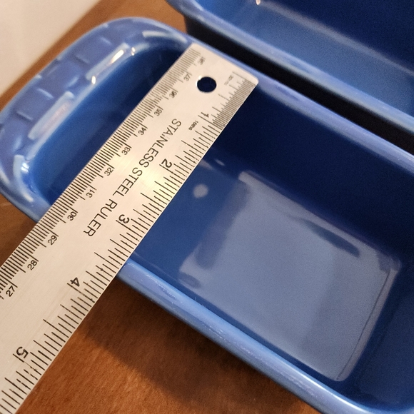 One (1) Longaberger Woven Traditions small loaf dish, cornflower - Picture 4 of 5